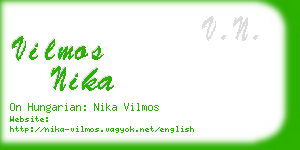 vilmos nika business card